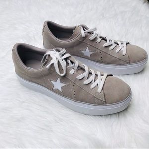 Converse Ox Lift Platform Gray Suede Sneakers 10.5
